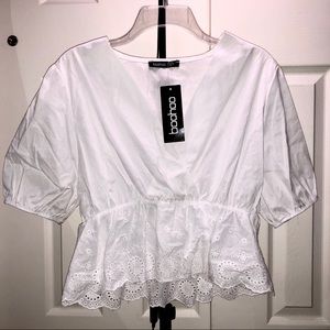 Boohoo Peplum Top
